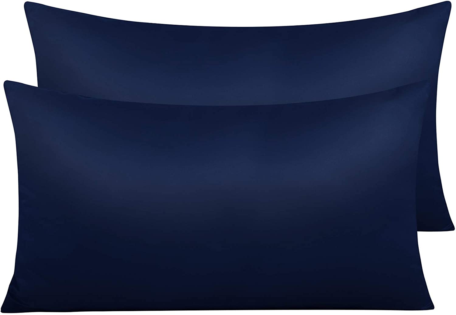 White Hidden Zipper Set of 2 King Size Pillow Covers Satin Microfiber Pillowcases for Hair & Skin Helps Prevent Frizz & Wrinkles by LHC White Hidden Zipper Set of 2 King Size Pillow Covers Satin Microfiber Pillowcases for Hair & Skin Helps Prevent Frizz & Wrinkles by LHC